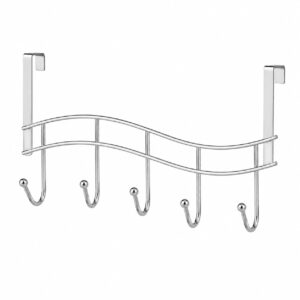 Метална хромирана закачалка за врата – 5 куки