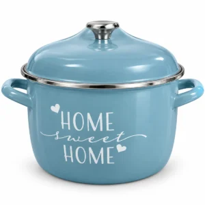 Тенџере Metalac 24 см / 6 л – Home Sweet Home – на бела позадина
