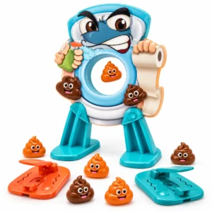 Забавна игра Shooting Poop на бела позадина